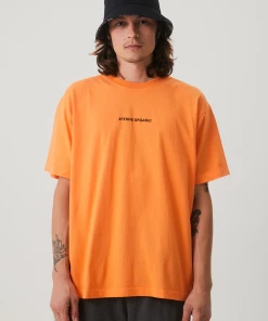 Afends Unisex Return - Unisex Organic Oversized T-Shirt - Papaya NEW ARRIVALS