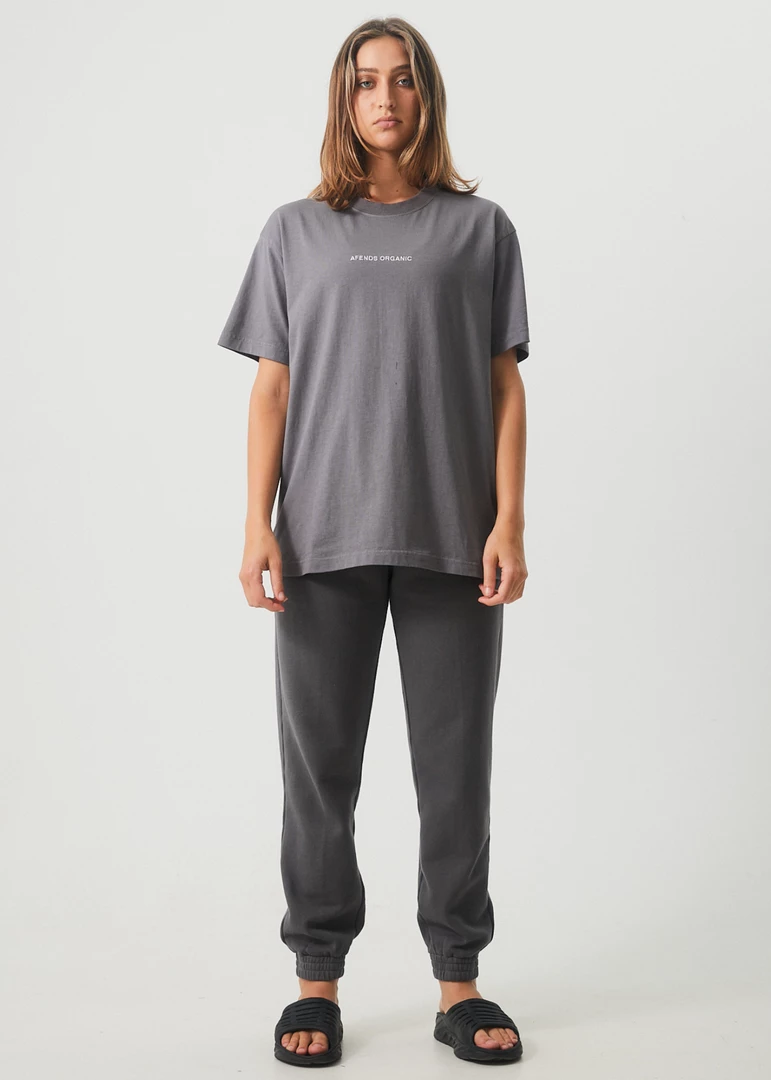 Afends Unisex Return - Unisex Organic Oversized T-Shirt - Steel 6 Afends Unisex Return - Unisex Organic Oversized T-Shirt - Steel