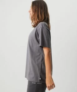Afends Unisex Return - Unisex Organic Oversized T-Shirt - Steel 18 Afends Unisex Return - Unisex Organic Oversized T-Shirt - Steel