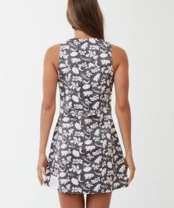 Afends Womens Bayley - Hemp Mini Dress - Steel