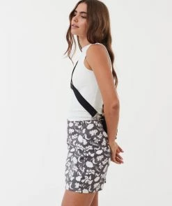 Afends Womens Bayley - Hemp Mini Skirt - Steel