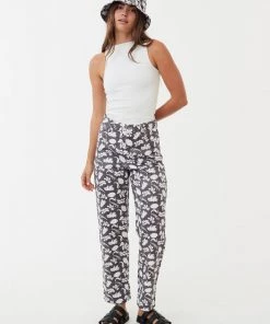 Afends Womens Bayley Shelby Long - Hemp Wide Leg Pants - Steel NEW ARRIVALS