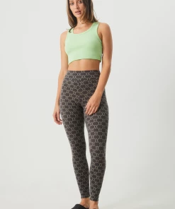 Afends Womens Chloe - Hemp Ribbed Crop Tank - Lime Green