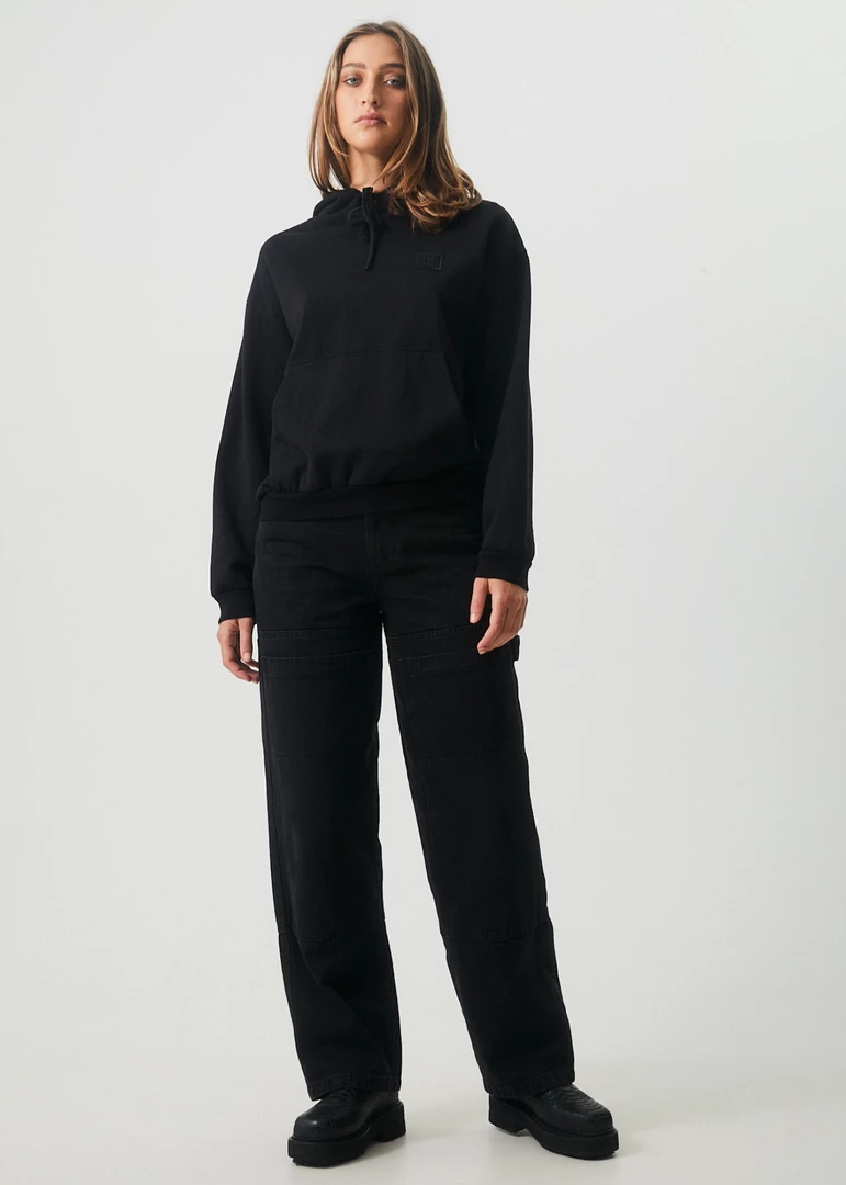 NEW ARRIVALS Afends Womens Comet - Hemp Hoodie - Black 3 NEW ARRIVALS Afends Womens Comet - Hemp Hoodie - Black