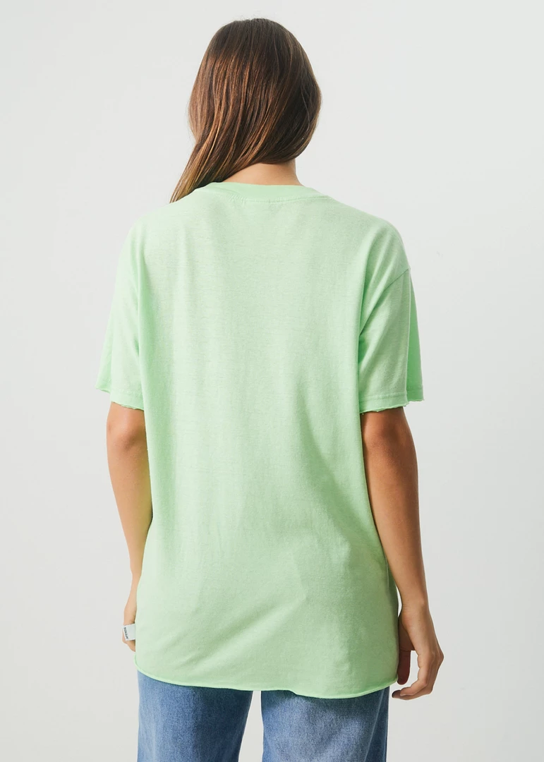 NEW ARRIVALS Afends Womens Elation - Hemp Oversized T-Shirt - Lime Green 5 NEW ARRIVALS Afends Womens Elation - Hemp Oversized T-Shirt - Lime Green