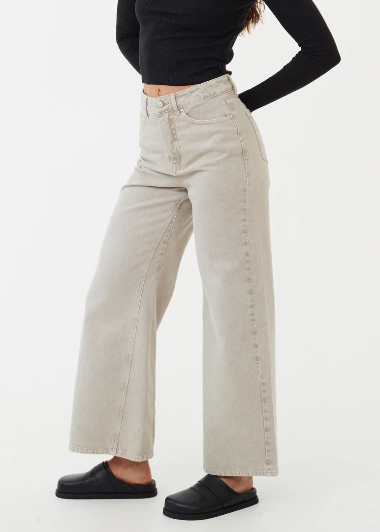 Afends Womens Gigi - Organic Denim Flared Jeans - Faded Cement NEW ARRIVALS 2 Afends Womens Gigi - Organic Denim Flared Jeans - Faded Cement NEW ARRIVALS