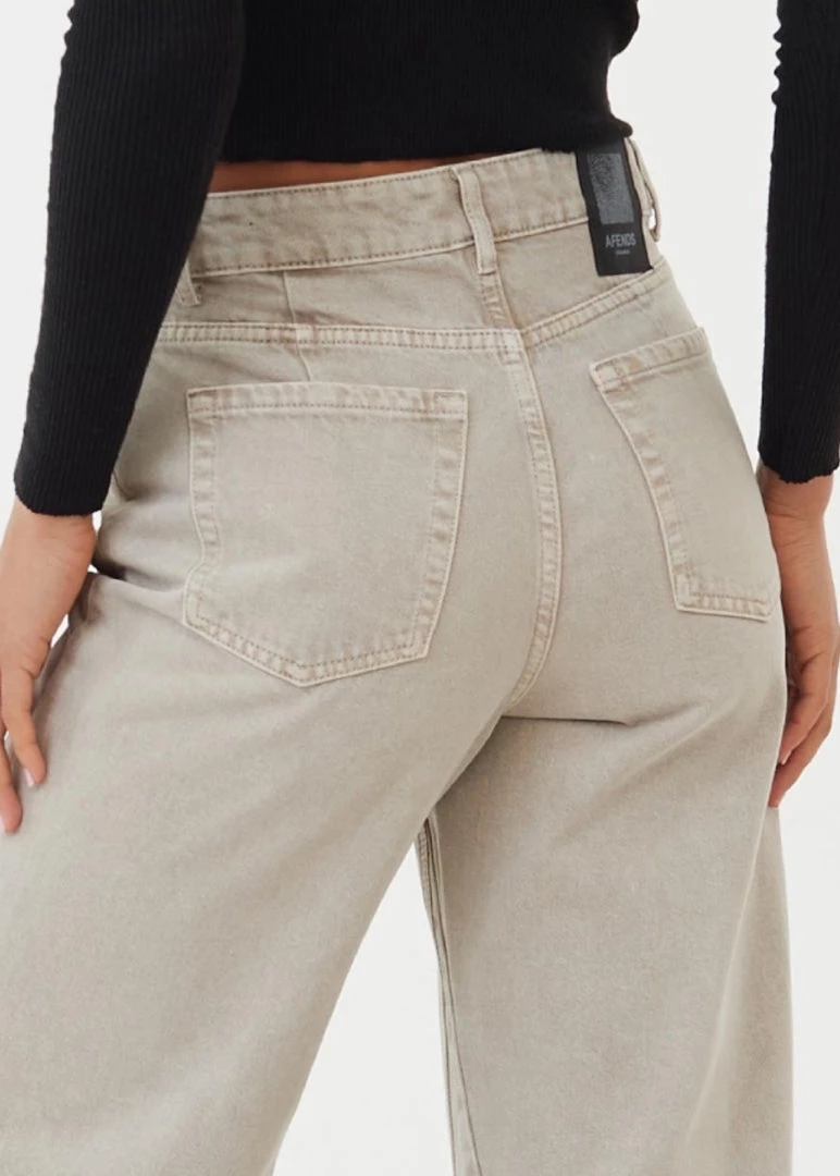 Afends Womens Gigi - Organic Denim Flared Jeans - Faded Cement NEW ARRIVALS 5 Afends Womens Gigi - Organic Denim Flared Jeans - Faded Cement NEW ARRIVALS
