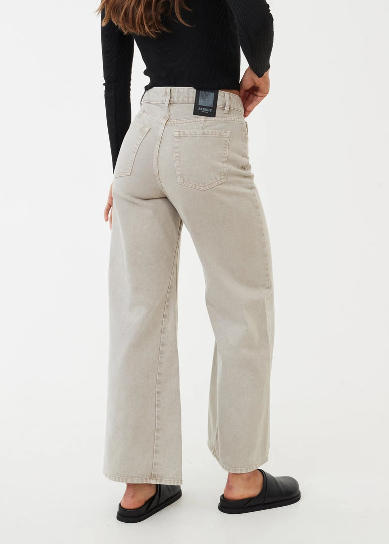 Afends Womens Gigi - Organic Denim Flared Jeans - Faded Cement NEW ARRIVALS 4 Afends Womens Gigi - Organic Denim Flared Jeans - Faded Cement NEW ARRIVALS