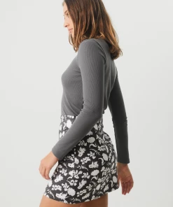 NEW ARRIVALS Afends Womens Harvey - Hemp Ribbed Long Sleeve Top - Steel 10 NEW ARRIVALS Afends Womens Harvey - Hemp Ribbed Long Sleeve Top - Steel