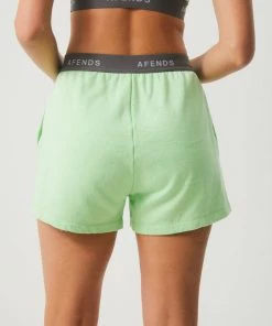Afends Womens Homebase - Hemp Sweat Shorts - Lime Green NEW ARRIVALS 9 Afends Womens Homebase - Hemp Sweat Shorts - Lime Green NEW ARRIVALS
