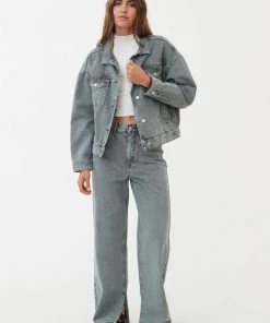 Afends Womens Innie - Organic Denim Jacket - Faded Steel NEW ARRIVALS