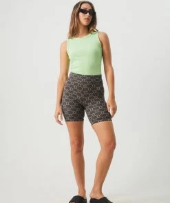 NEW ARRIVALS Afends Womens Lois - Recycled Bike Shorts - Steel 8 NEW ARRIVALS Afends Womens Lois - Recycled Bike Shorts - Steel