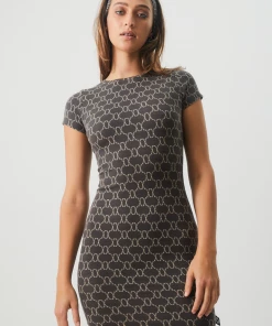 Afends Womens Lois - Recycled Bodycon Dress - Steel