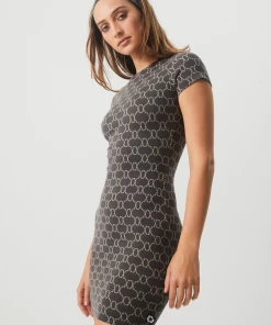 Afends Womens Lois - Recycled Bodycon Dress - Steel