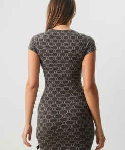 Afends Womens Lois - Recycled Bodycon Dress - Steel