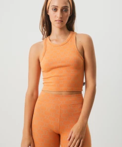 NEW ARRIVALS Afends Womens Lois - Recycled Cropped Singlet - Papaya 9 NEW ARRIVALS Afends Womens Lois - Recycled Cropped Singlet - Papaya