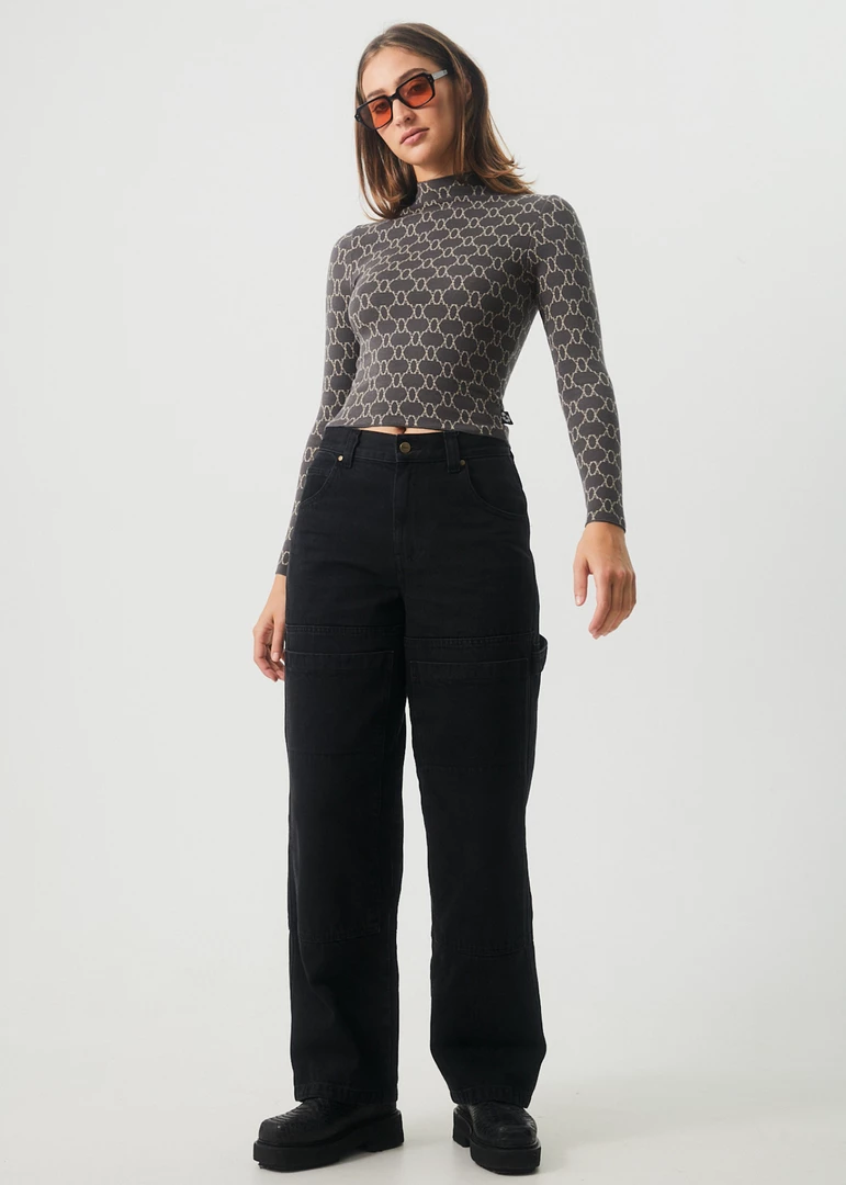 Afends Womens Lois - Recycled Long Sleeve Top - Steel 3 Afends Womens Lois - Recycled Long Sleeve Top - Steel