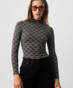 Afends Womens Lois - Recycled Long Sleeve Top - Steel