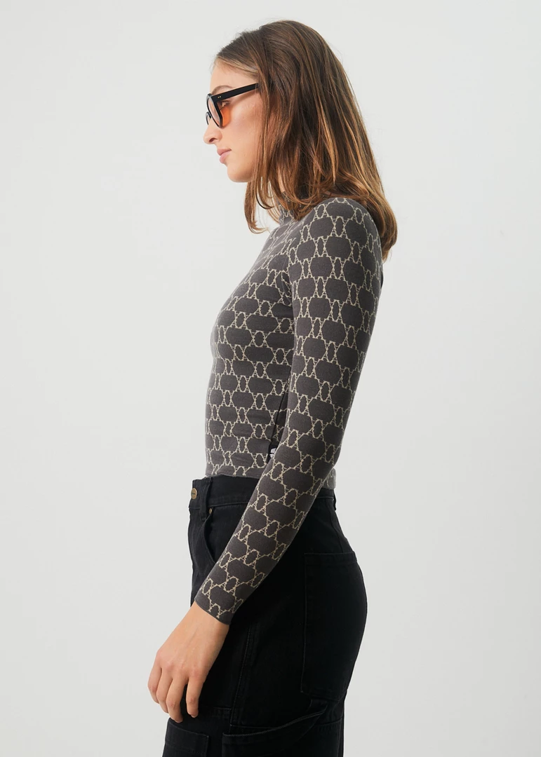 Afends Womens Lois - Recycled Long Sleeve Top - Steel 4 Afends Womens Lois - Recycled Long Sleeve Top - Steel