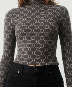 Afends Womens Lois - Recycled Long Sleeve Top - Steel