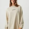 NEW ARRIVALS Afends Womens Luxury - Recycled Crew Neck Jumper - Cement