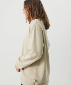 NEW ARRIVALS Afends Womens Luxury - Recycled Crew Neck Jumper - Cement