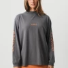 Afends Womens Luxury - Recycled Long Sleeve T-Shirt - Steel NEW ARRIVALS