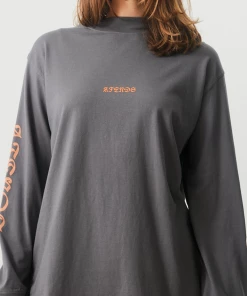 Afends Womens Luxury - Recycled Long Sleeve T-Shirt - Steel NEW ARRIVALS