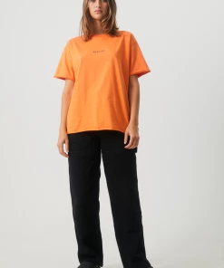 NEW ARRIVALS Afends Womens Luxury - Recycled Oversized T-Shirt - Papaya