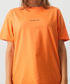 NEW ARRIVALS Afends Womens Luxury - Recycled Oversized T-Shirt - Papaya