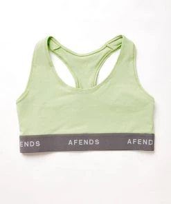 Afends Womens Molly - Hemp Sports Crop - Lime Green