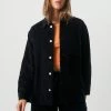 Afends Womens Night Away - Hemp Corduroy Puffer Jacket - Black