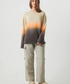 NEW ARRIVALS Afends Womens Polarised - Recycled Crew Neck Jumper - Cement