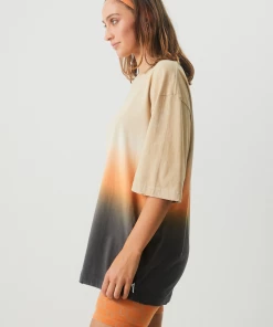 NEW ARRIVALS Afends Womens Polarised - Recycled Oversized T-Shirt - Cement