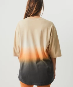 NEW ARRIVALS Afends Womens Polarised - Recycled Oversized T-Shirt - Cement