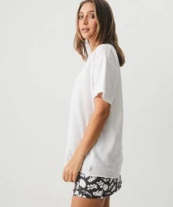 NEW ARRIVALS Afends Womens Slay - Hemp Oversized T-Shirt - White