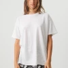 NEW ARRIVALS Afends Womens Slay - Hemp Oversized T-Shirt - White