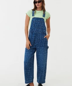 Afends Womens Tagged Louis - Hemp Denim Baggy Overalls - Graffiti Blue 12 Afends Womens Tagged Louis - Hemp Denim Baggy Overalls - Graffiti Blue