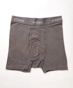 Afends Mens Absolute - Hemp Boxer Briefs - Steel NEW ARRIVALS