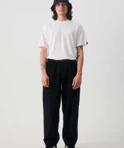 NEW ARRIVALS Afends Mens Asta - Hemp Corduroy Relaxed Pants - Black