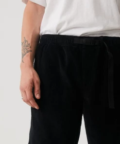 NEW ARRIVALS Afends Mens Asta - Hemp Corduroy Relaxed Shorts - Black