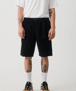 NEW ARRIVALS Afends Mens Asta - Hemp Corduroy Relaxed Shorts - Black