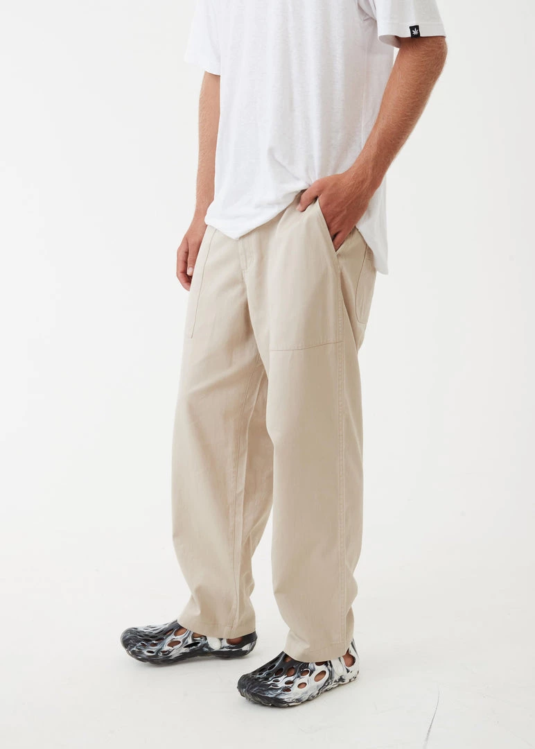 Afends Mens Chess Club - Hemp Relaxed Pants - Cement 5 Afends Mens Chess Club - Hemp Relaxed Pants - Cement