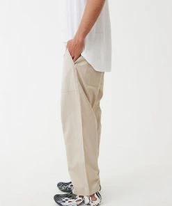Afends Mens Chess Club - Hemp Relaxed Pants - Cement 9 Afends Mens Chess Club - Hemp Relaxed Pants - Cement