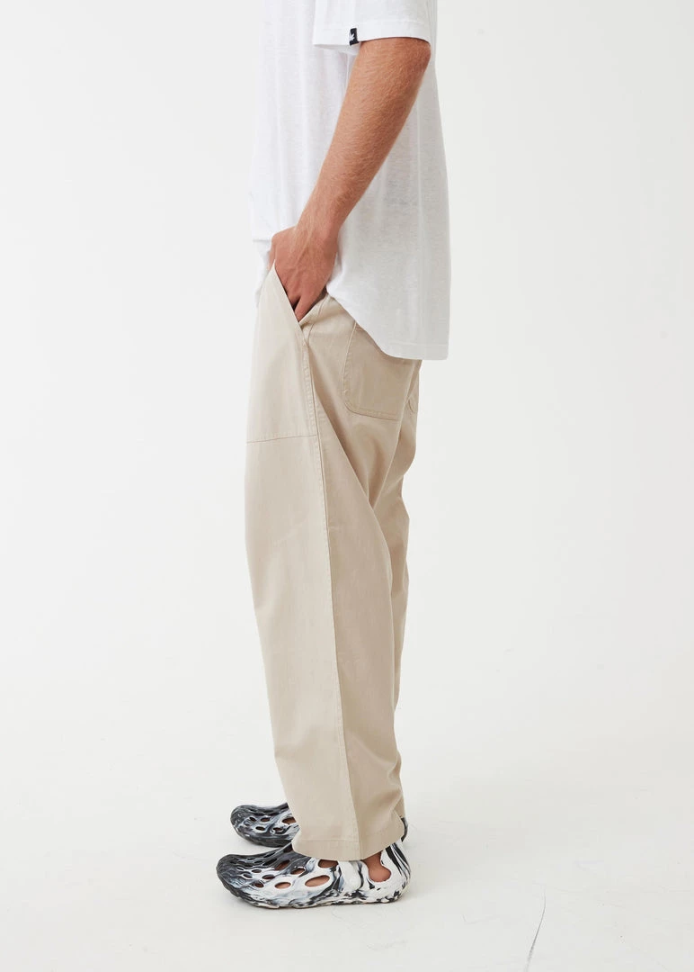 Afends Mens Chess Club - Hemp Relaxed Pants - Cement 4 Afends Mens Chess Club - Hemp Relaxed Pants - Cement