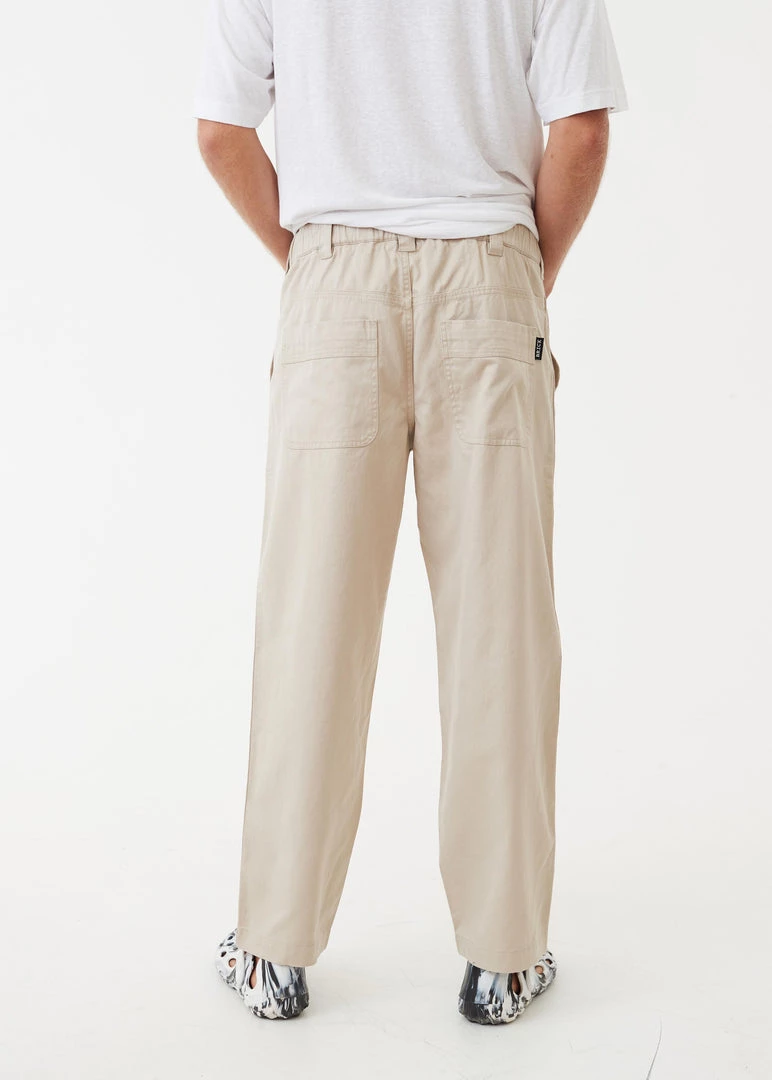 Afends Mens Chess Club - Hemp Relaxed Pants - Cement 3 Afends Mens Chess Club - Hemp Relaxed Pants - Cement