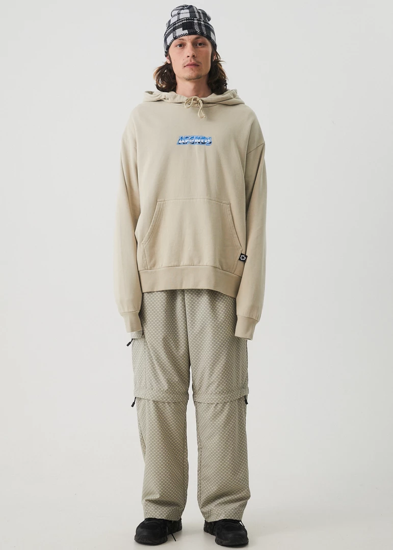 NEW ARRIVALS Afends Mens Chromed - Recycled Hoodie - Cement 5 NEW ARRIVALS Afends Mens Chromed - Recycled Hoodie - Cement