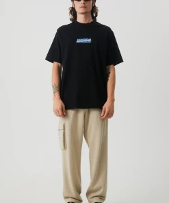 Afends Mens Chromed - Recycled Retro T-Shirt - Black
