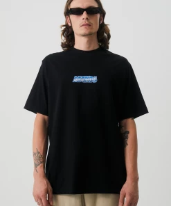 Afends Mens Chromed - Recycled Retro T-Shirt - Black