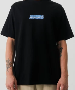 Afends Mens Chromed - Recycled Retro T-Shirt - Black